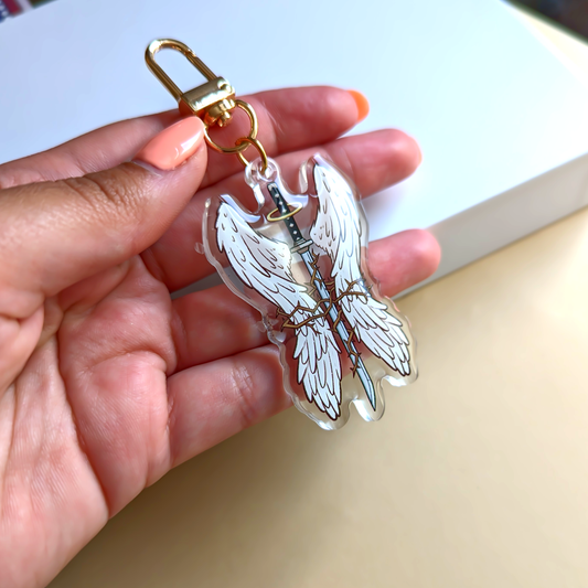 Angel x Sword Acrylic Keychain