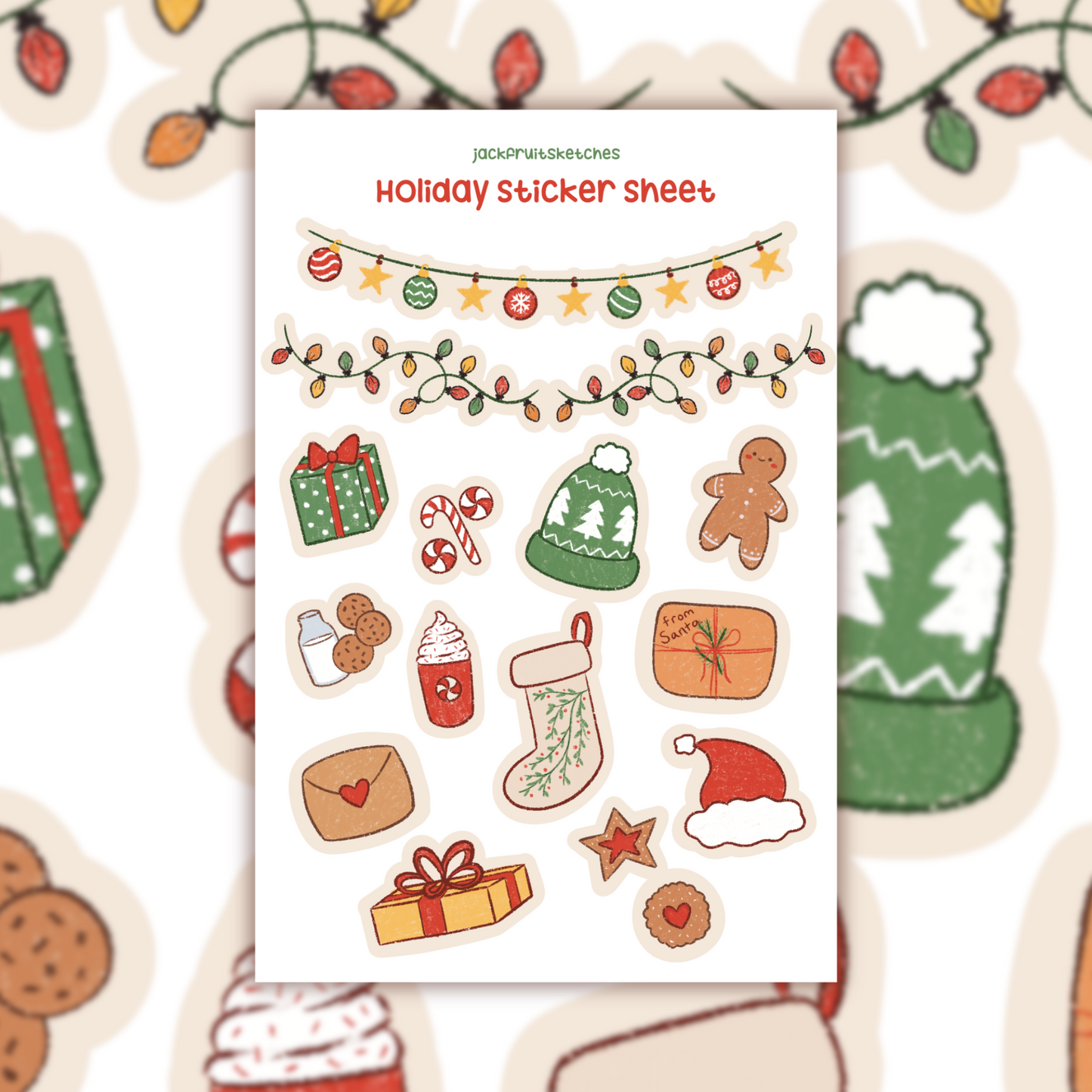 Cozy Holiday Winter Sticker Sheet