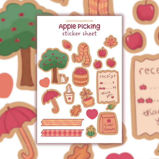 Apple Picking Sticker Sheet