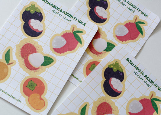 Southeast Asian Fruits Matte Sticker Sheet