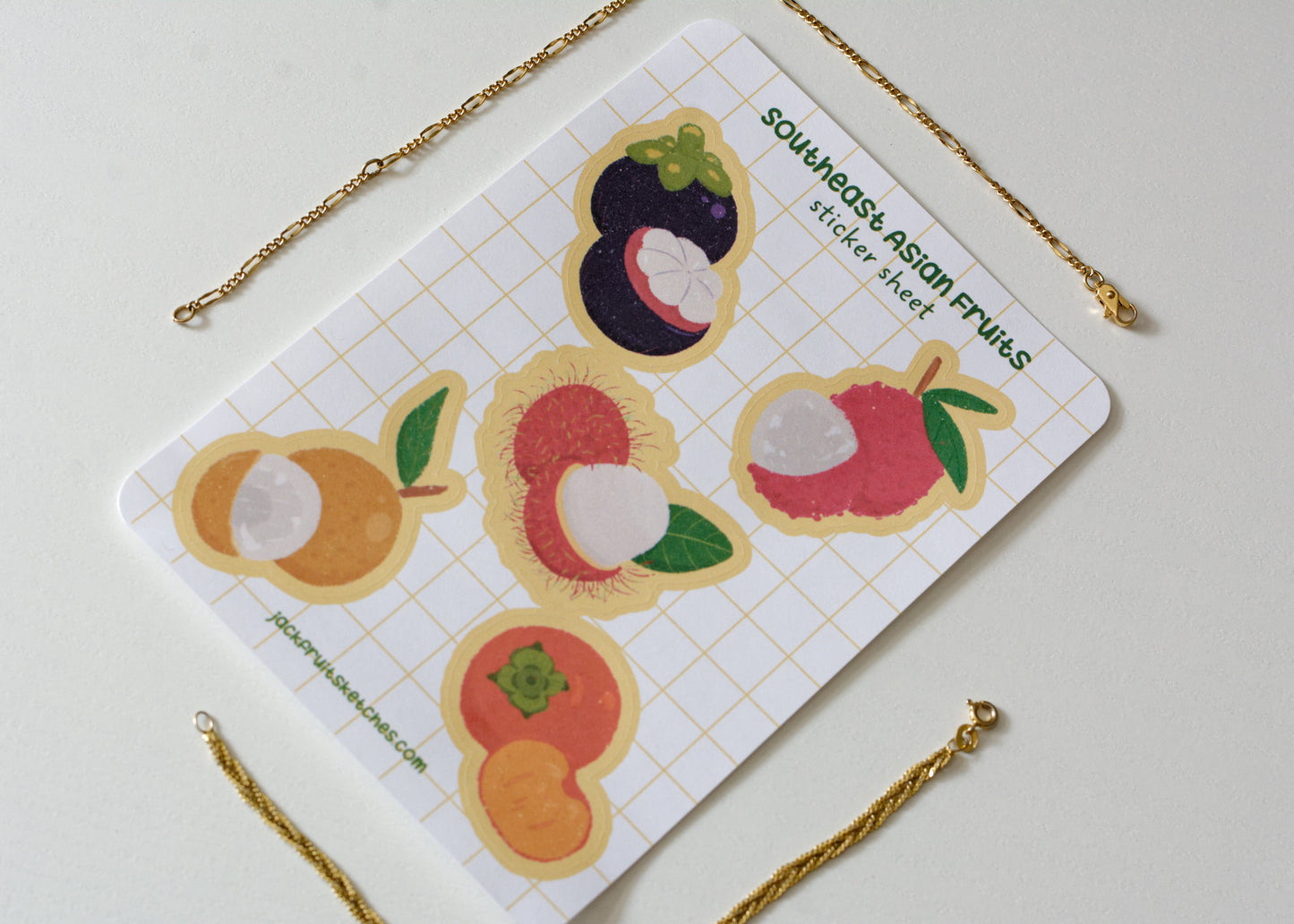 Southeast Asian Fruits Matte Sticker Sheet