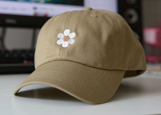 Flower Embroidered Baseball Hat