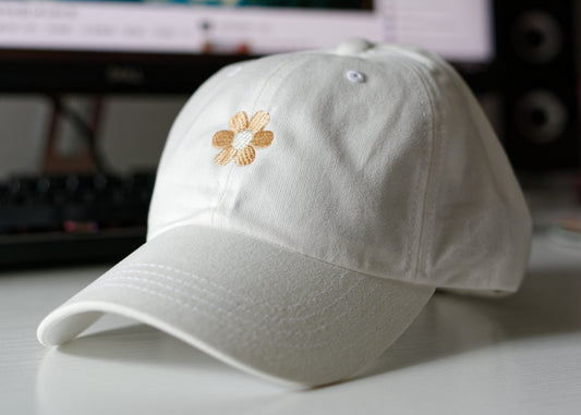 Flower Embroidered Baseball Hat