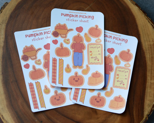 Pumpkin Picking Sticker Sheet