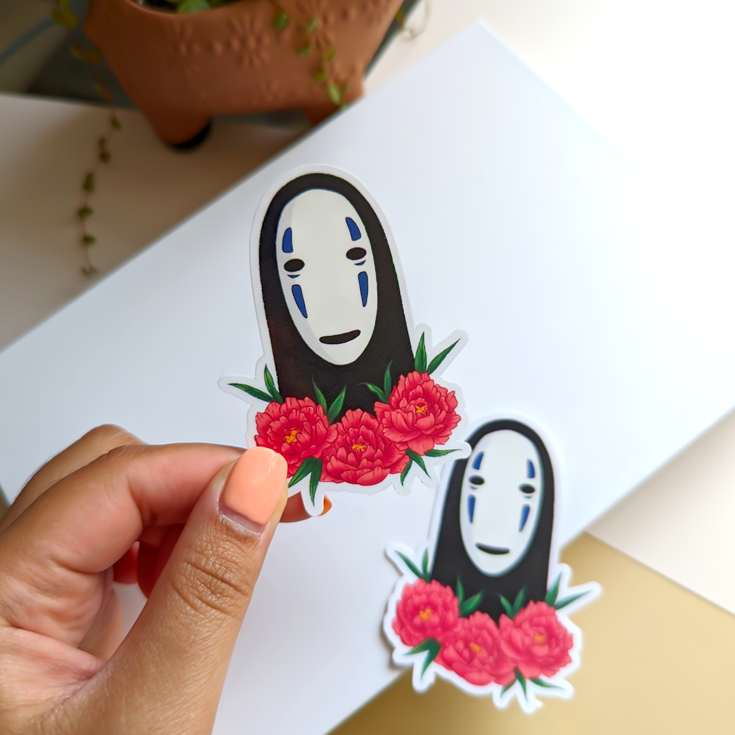 Spirit with Flowers Handmade Sticker