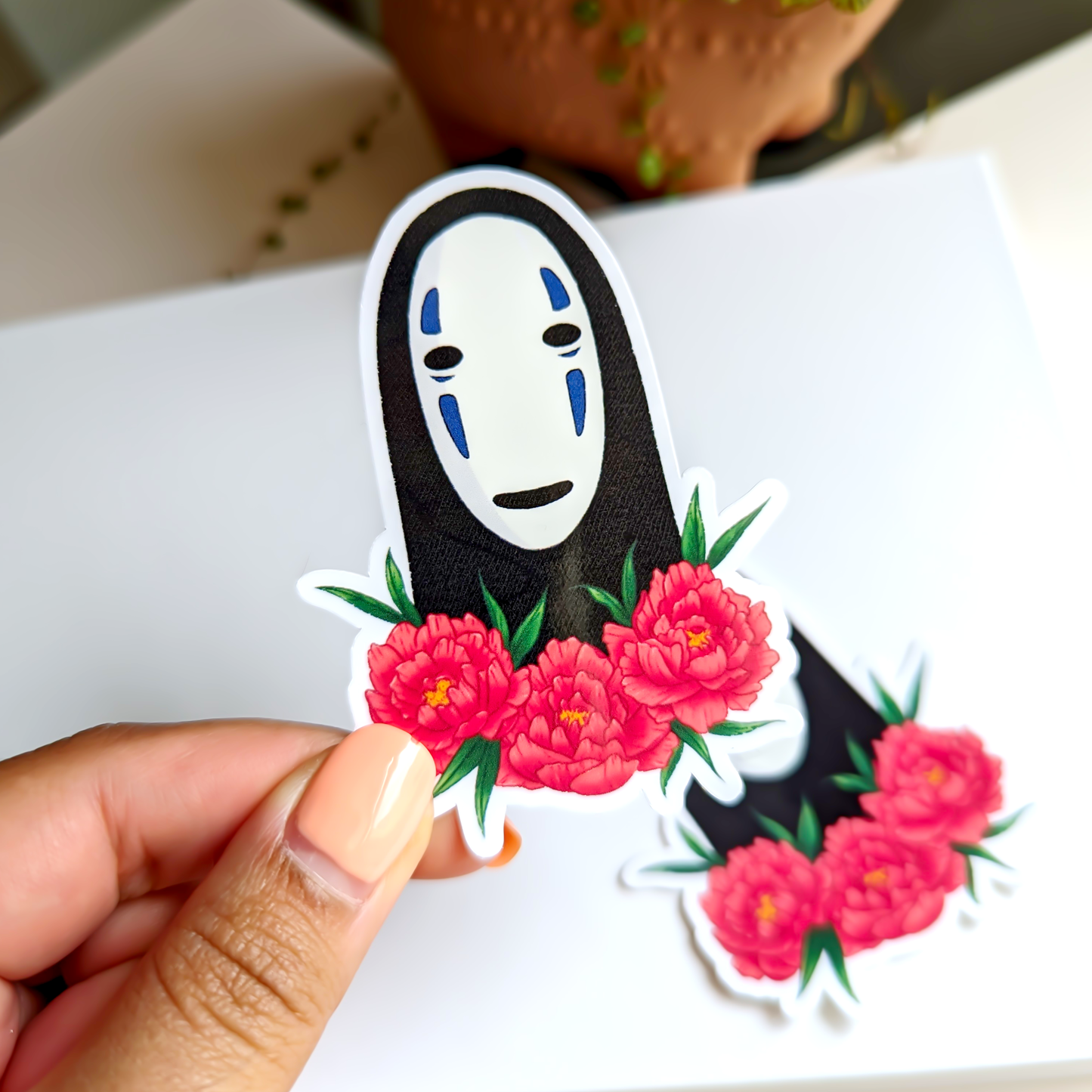 Spirit with Flowers Handmade Sticker