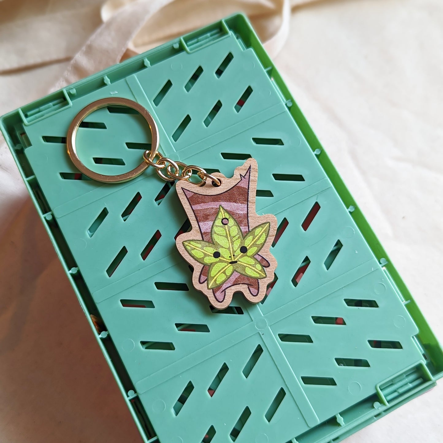 Seed Fairy Wooden Keychain