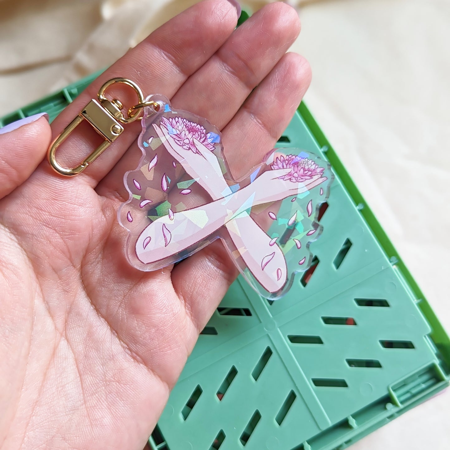 Pirate x Plants Acrylic Keychain - Flower Hands