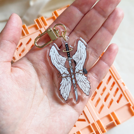 Angel x Sword Acrylic Keychain