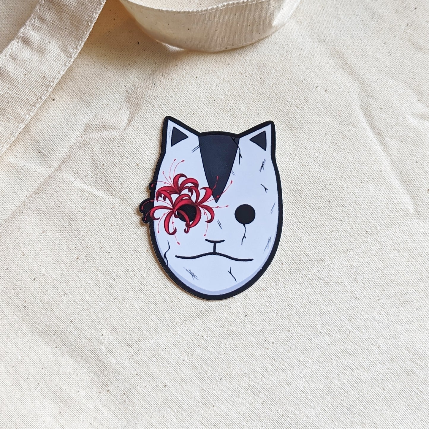 Anbu Mask Glossy Handmade Sticker