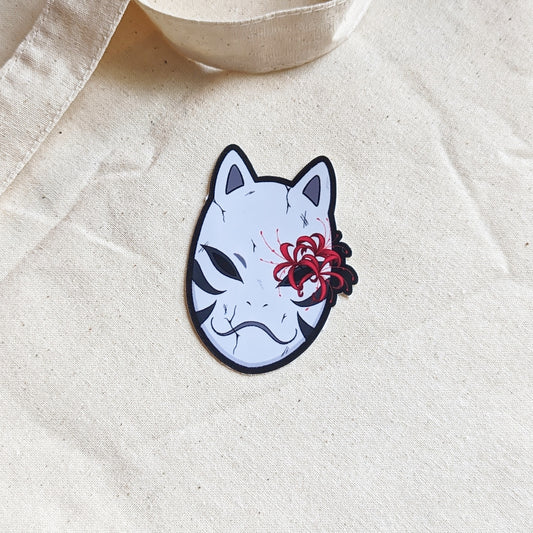 Anbu Mask Glossy Handmade Sticker