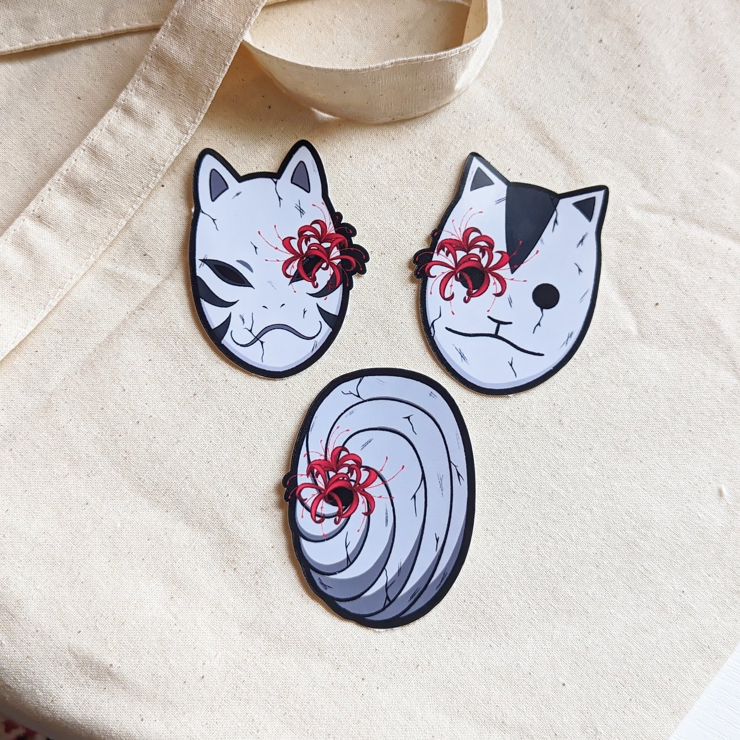 Anbu Mask Glossy Handmade Sticker