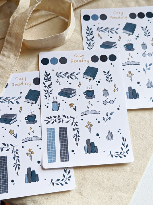 Cozy Reading Matte Sticker Sheet