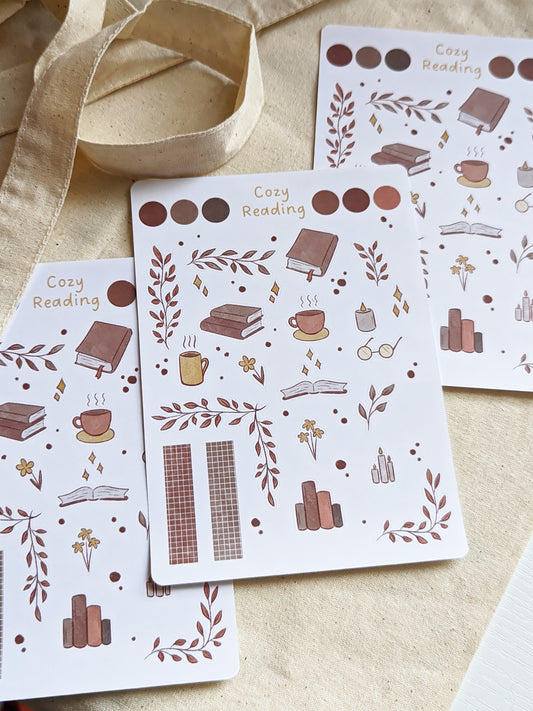 Cozy Reading Matte Sticker Sheet