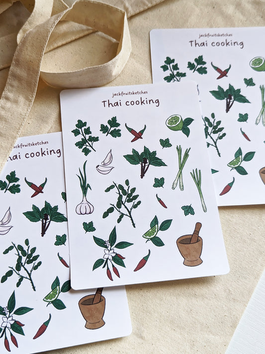 Thai Cooking Matte Sticker Sheet