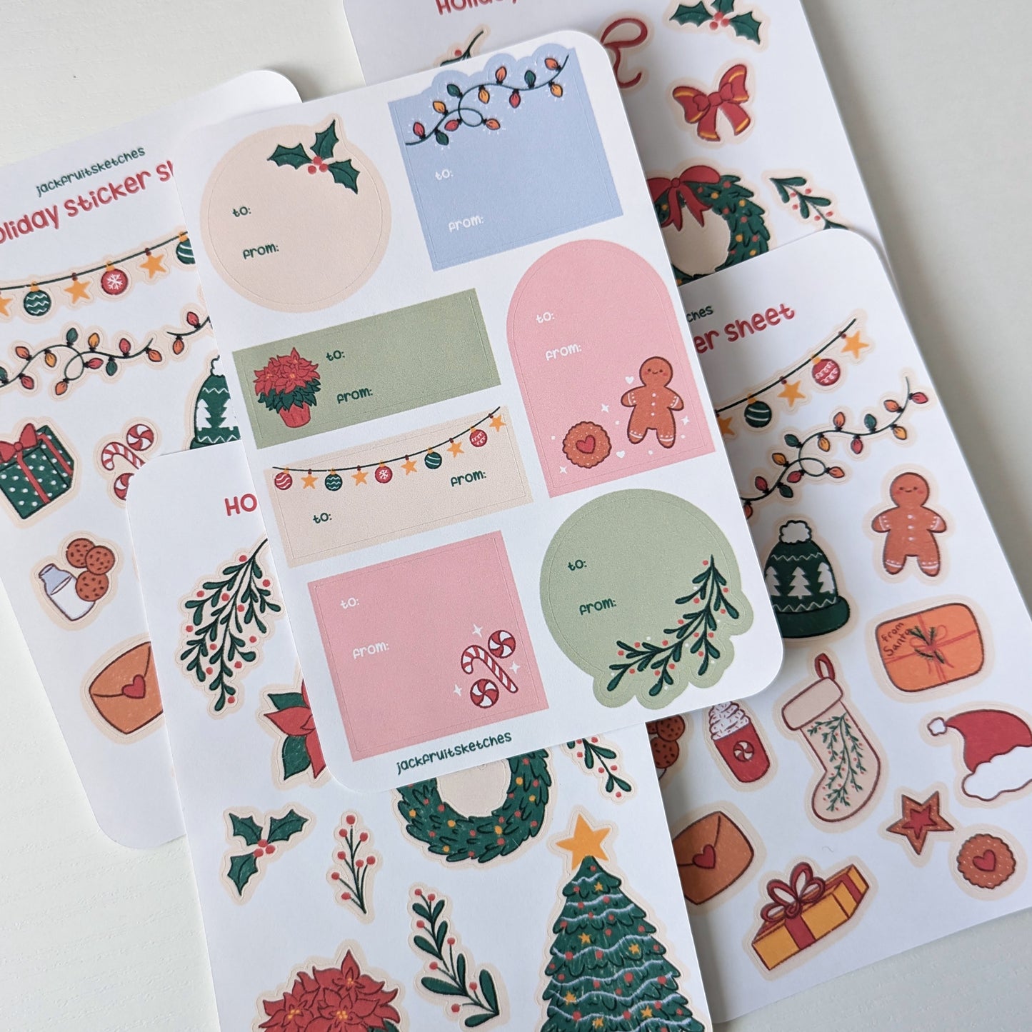 Cozy Holiday Winter Sticker Sheet