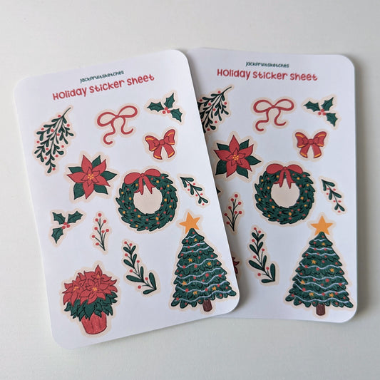 Winter Greenery Holiday Sticker Sheet